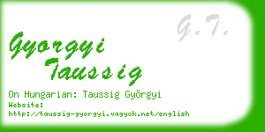 gyorgyi taussig business card